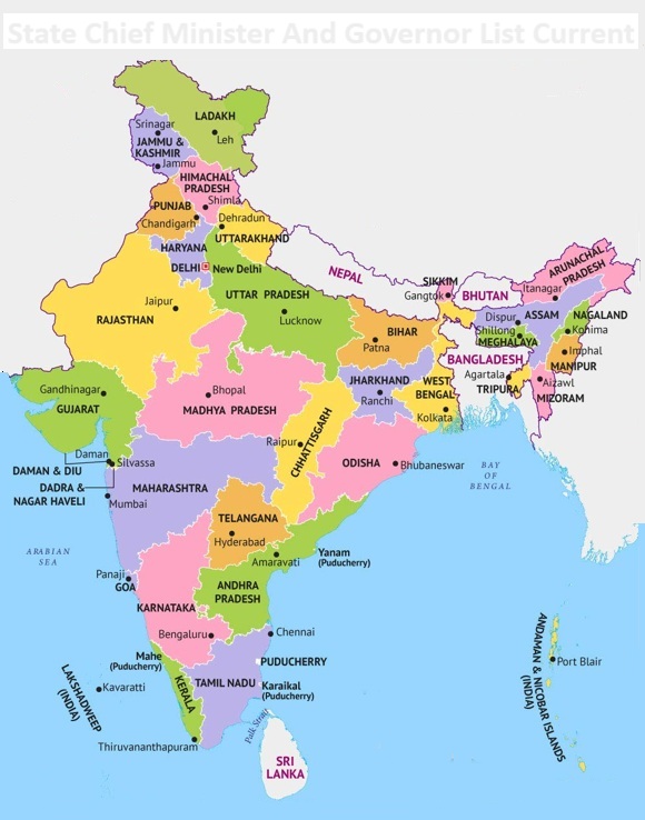 State Chief Minister And Governor List Current